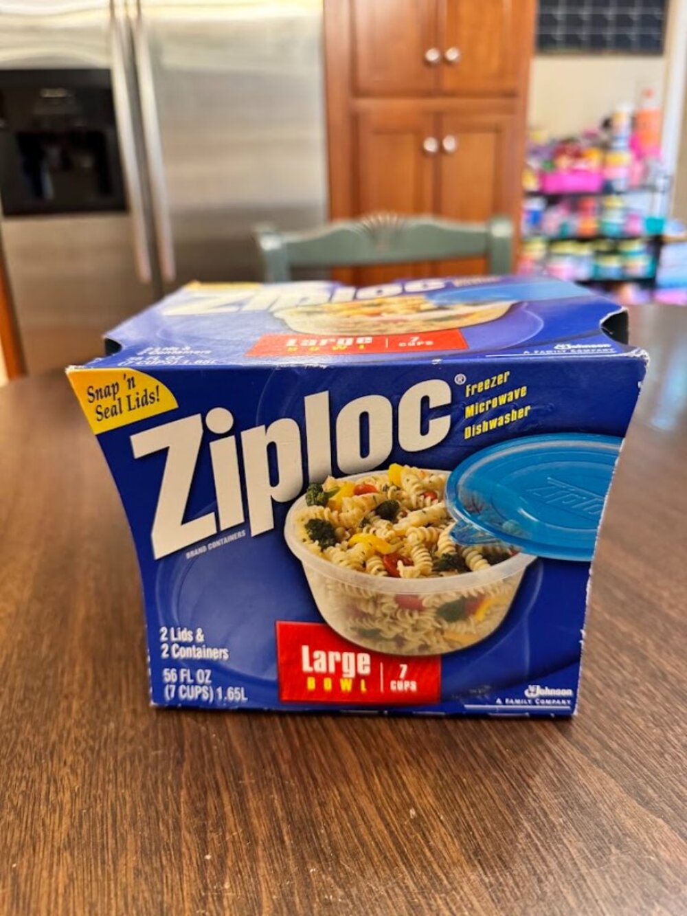 VTG 2006 Vintage Ziploc Container 2 Large Bowls Snap N Seal 56 Oz Rare